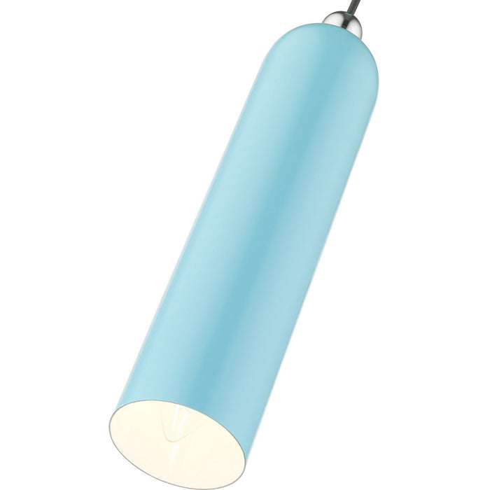 One Light Pendant from the Ardmore collection in Shiny Baby Blue finish