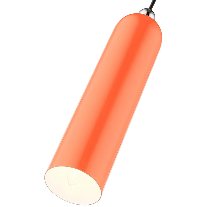 One Light Pendant from the Ardmore collection in Shiny Orange finish