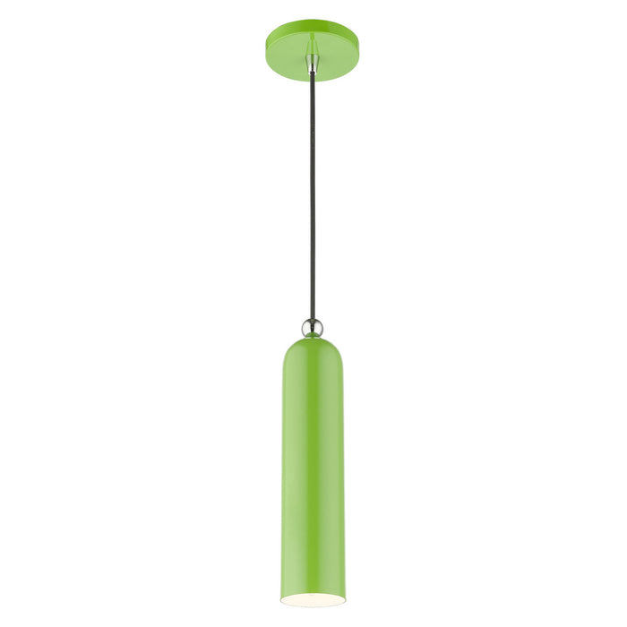 One Light Pendant from the Ardmore collection in Shiny Apple Green finish