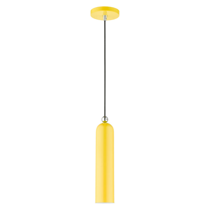 One Light Pendant from the Ardmore collection in Shiny Yellow finish