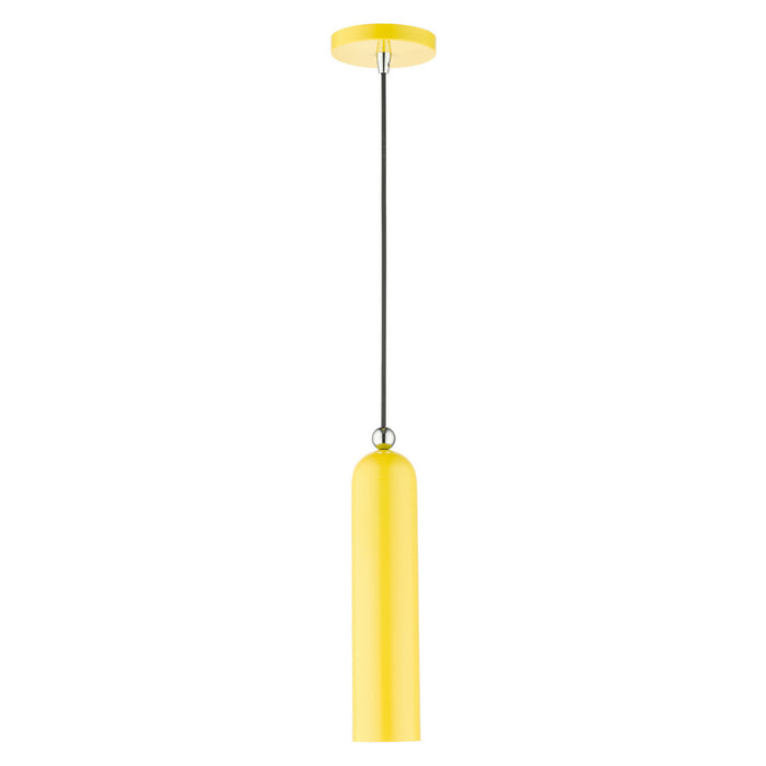 One Light Pendant from the Ardmore collection in Shiny Yellow finish