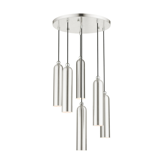 Six Light Pendant from the Ardmore collection in Brushed Nickel finish