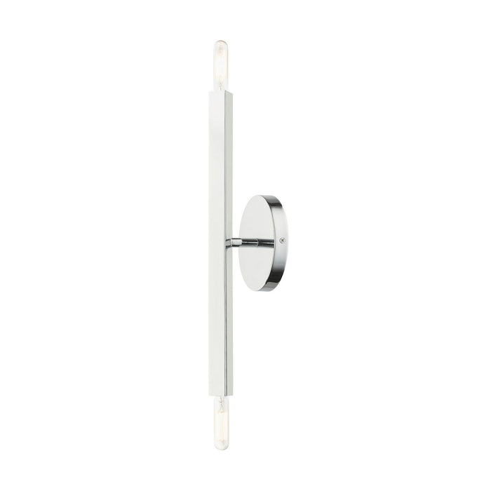 Two Light Wall Sconce from the Monaco collection in Polished Chrome finish