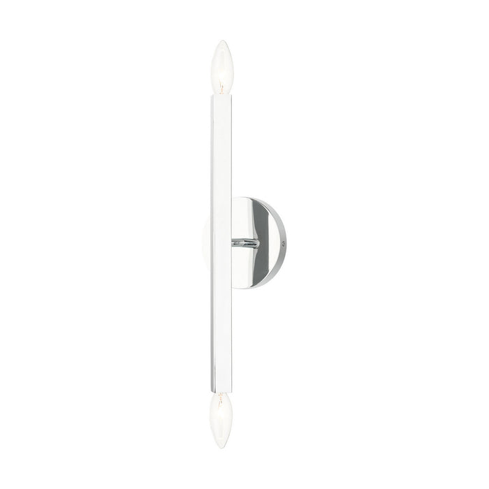 Two Light Wall Sconce from the Monaco collection in Polished Chrome finish