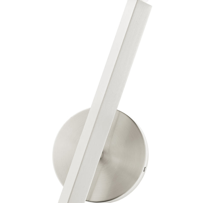 Two Light Wall Sconce from the Monaco collection in Brushed Nickel finish