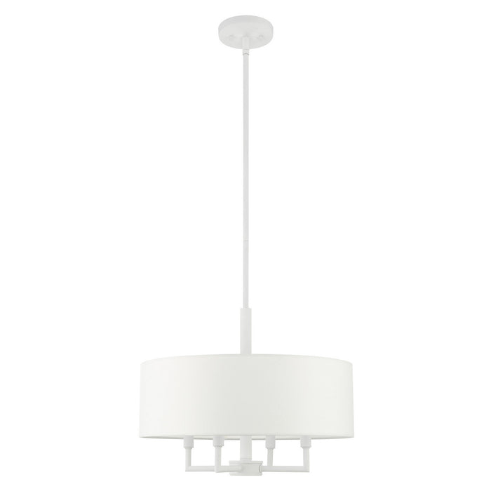 Four Light Chandelier from the Meridian collection in White finish