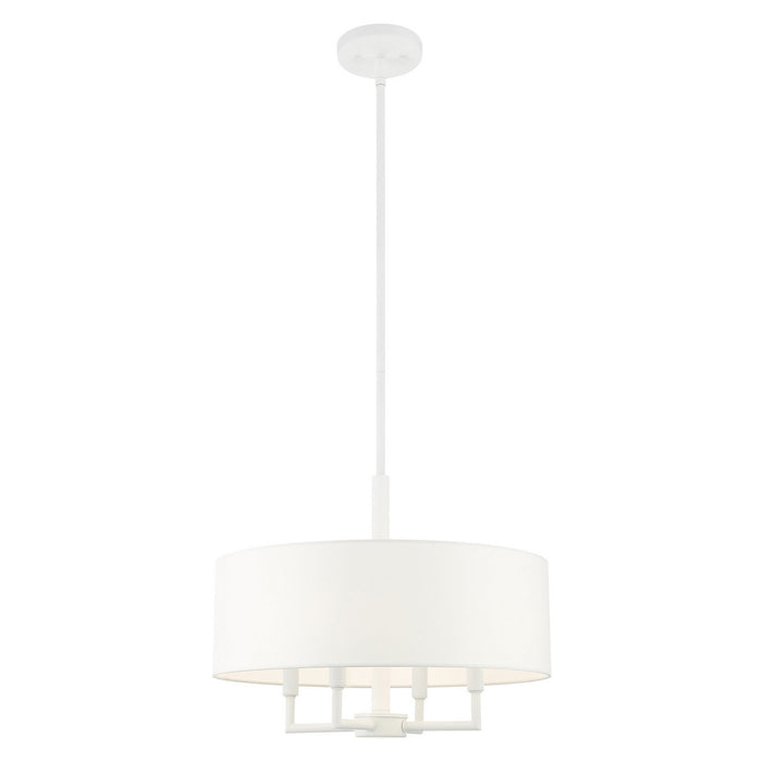 Four Light Chandelier from the Meridian collection in White finish