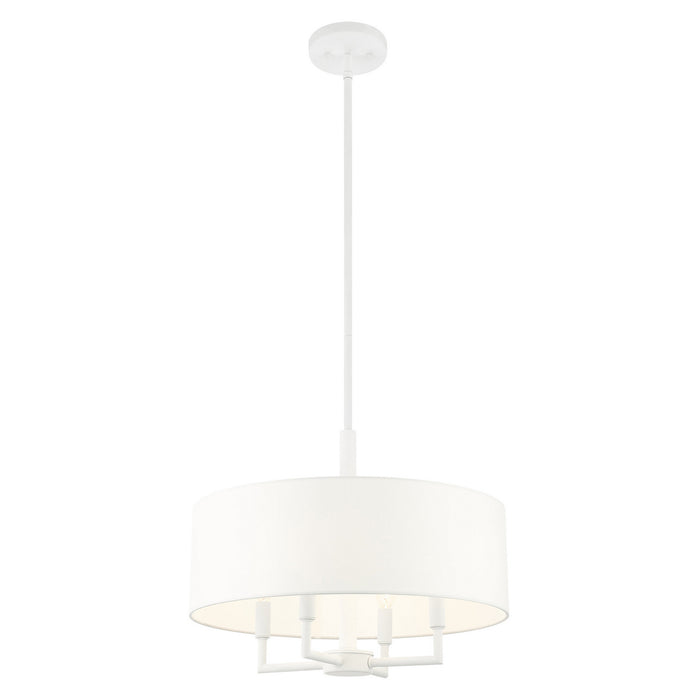 Four Light Chandelier from the Meridian collection in White finish