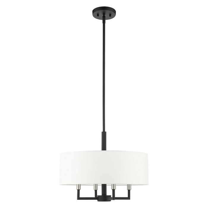 Four Light Chandelier from the Meridian collection in Black finish