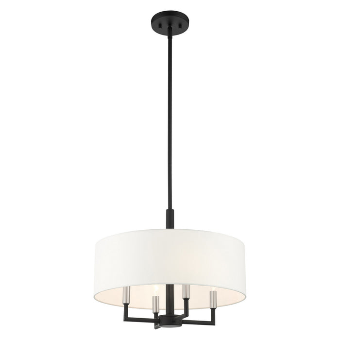 Four Light Chandelier from the Meridian collection in Black finish