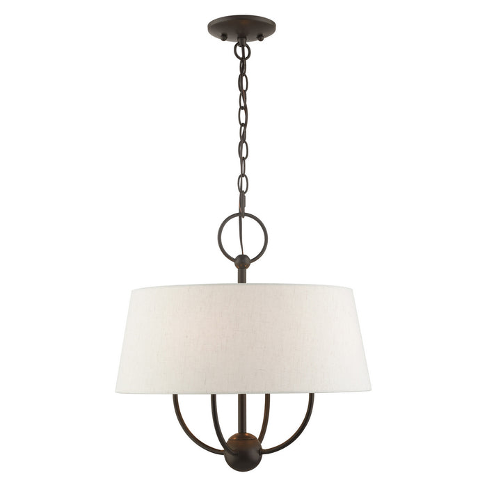 Four Light Chandelier from the Cartwright collection in English Bronze finish