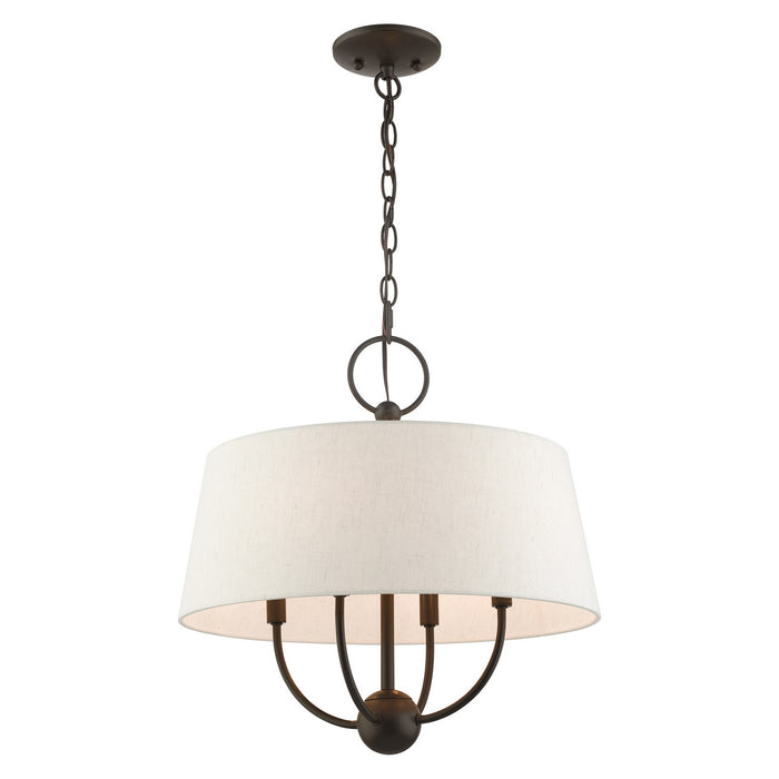 Four Light Chandelier from the Cartwright collection in English Bronze finish