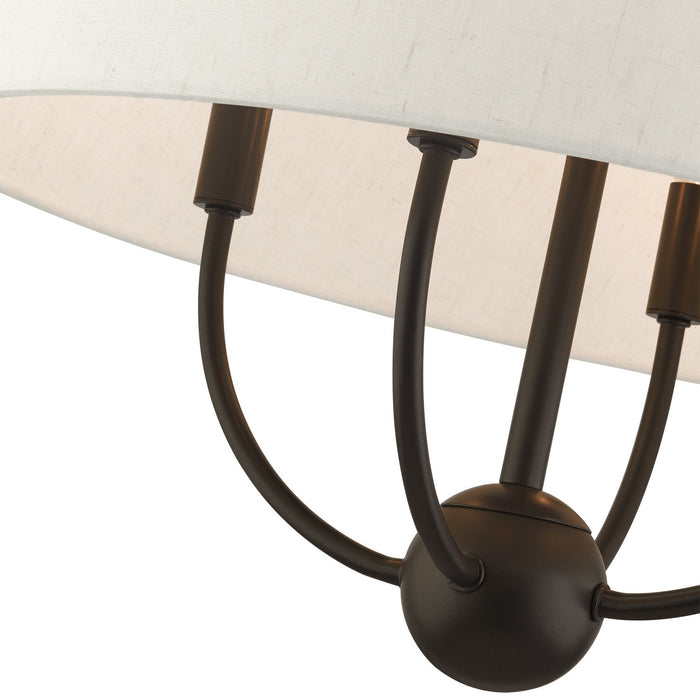 Four Light Chandelier from the Cartwright collection in English Bronze finish