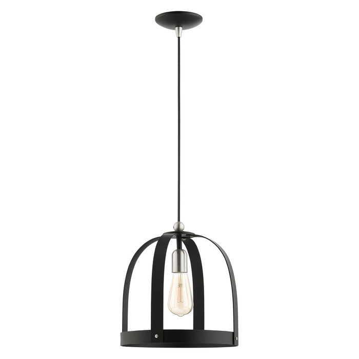 One Light Pendant from the Stoneridge collection in Textured Black finish