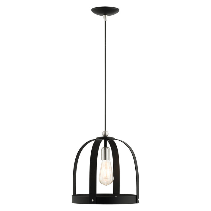 One Light Pendant from the Stoneridge collection in Textured Black finish