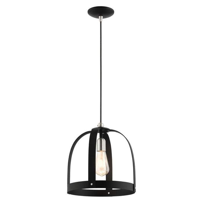 One Light Pendant from the Stoneridge collection in Textured Black finish