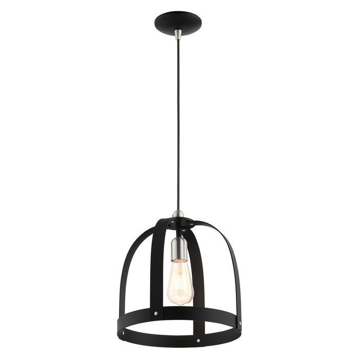 One Light Pendant from the Stoneridge collection in Textured Black finish