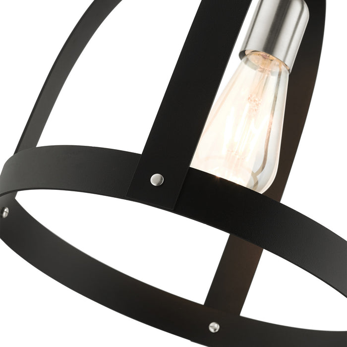 One Light Pendant from the Stoneridge collection in Textured Black finish