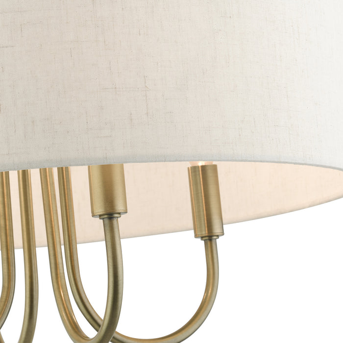 Four Light Chandelier from the Blossom collection in Antique Brass finish