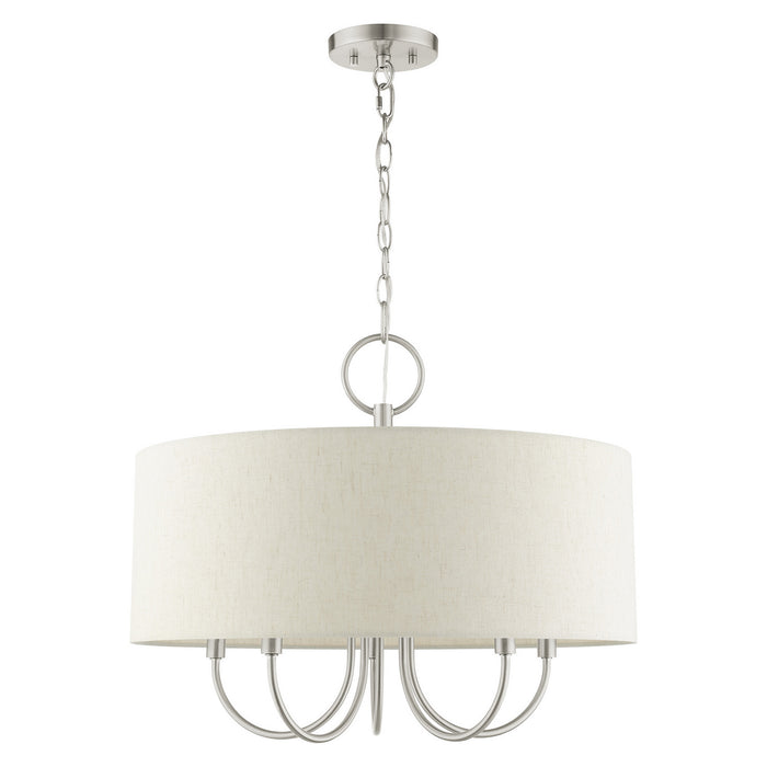 Five Light Chandelier from the Blossom collection in Brushed Nickel finish