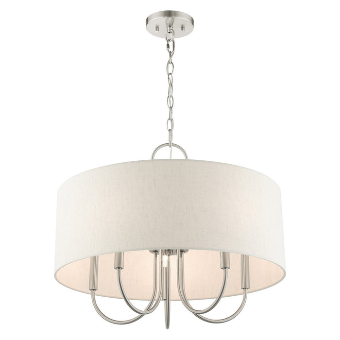 Five Light Chandelier from the Blossom collection in Brushed Nickel finish