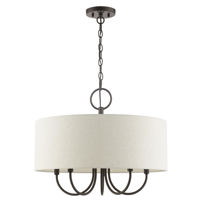 Five Light Chandelier from the Blossom collection in English Bronze finish