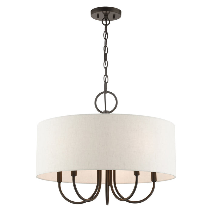 Five Light Chandelier from the Blossom collection in English Bronze finish