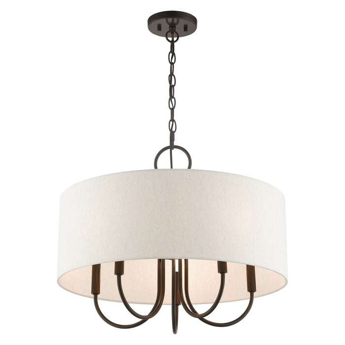 Five Light Chandelier from the Blossom collection in English Bronze finish