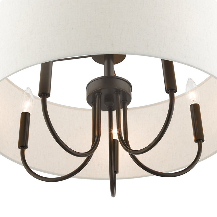 Five Light Chandelier from the Blossom collection in English Bronze finish