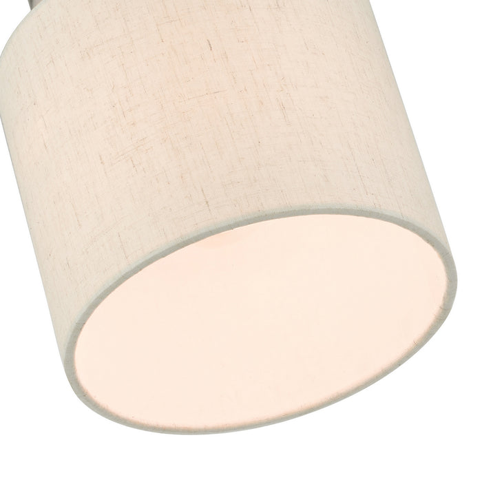 One Light Semi Flush Mount from the Meadow collection in Brushed Nickel finish