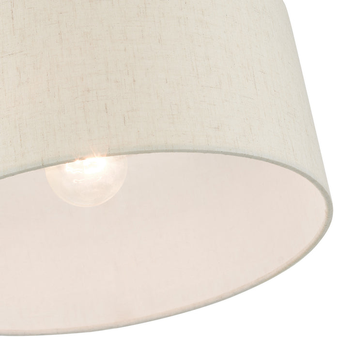 One Light Semi Flush Mount from the Blossom collection in Antique Brass finish