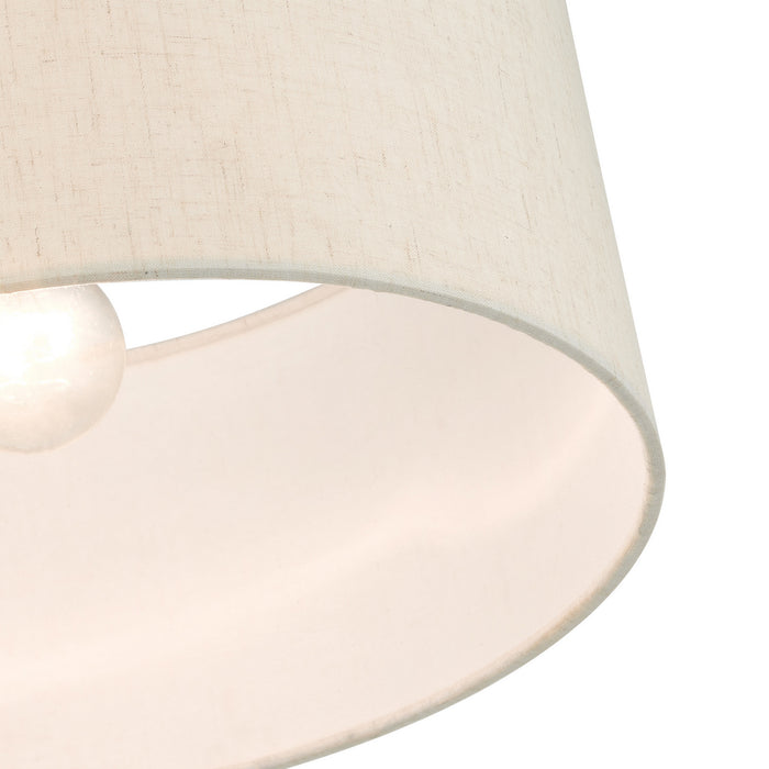 One Light Semi Flush Mount from the Meadow collection in Brushed Nickel finish