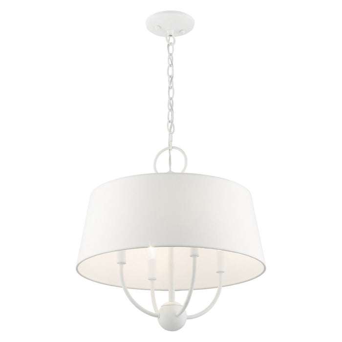 Four Light Chandelier from the Ridgecrest collection in White finish