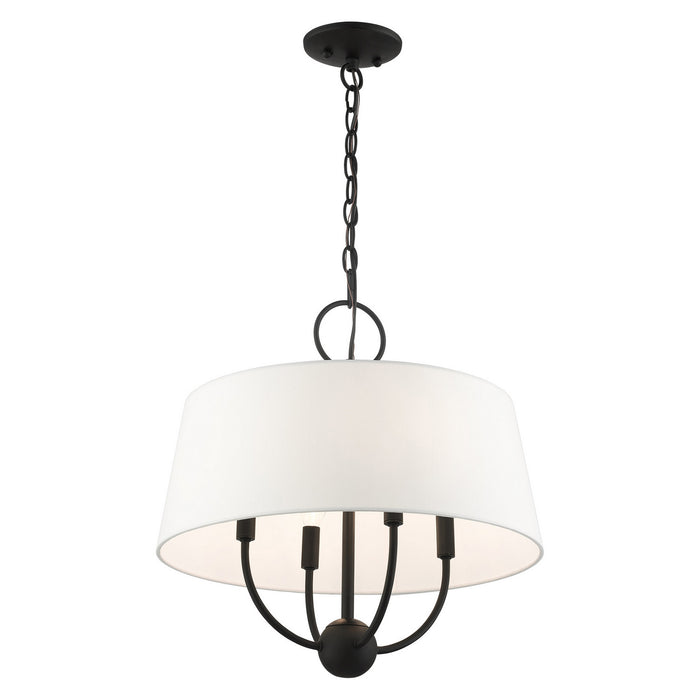 Four Light Chandelier from the Ridgecrest collection in Black finish