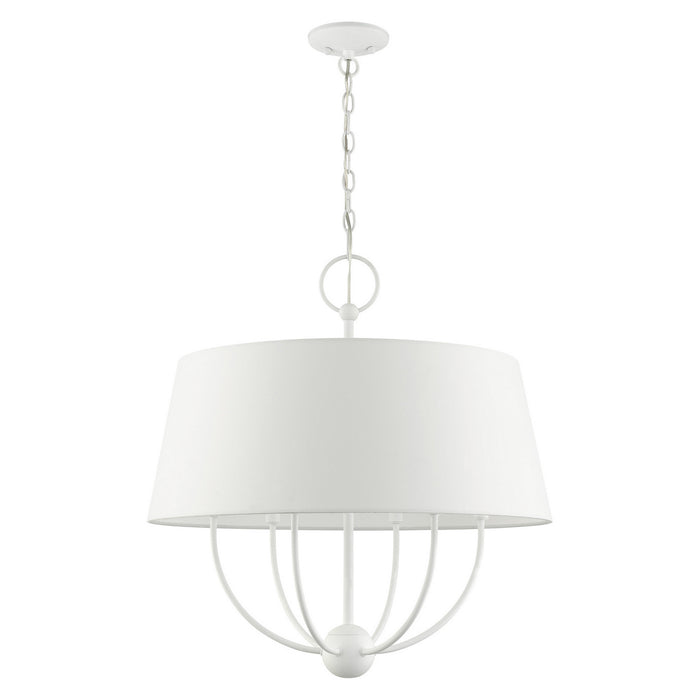 Six Light Chandelier from the Ridgecrest collection in White finish