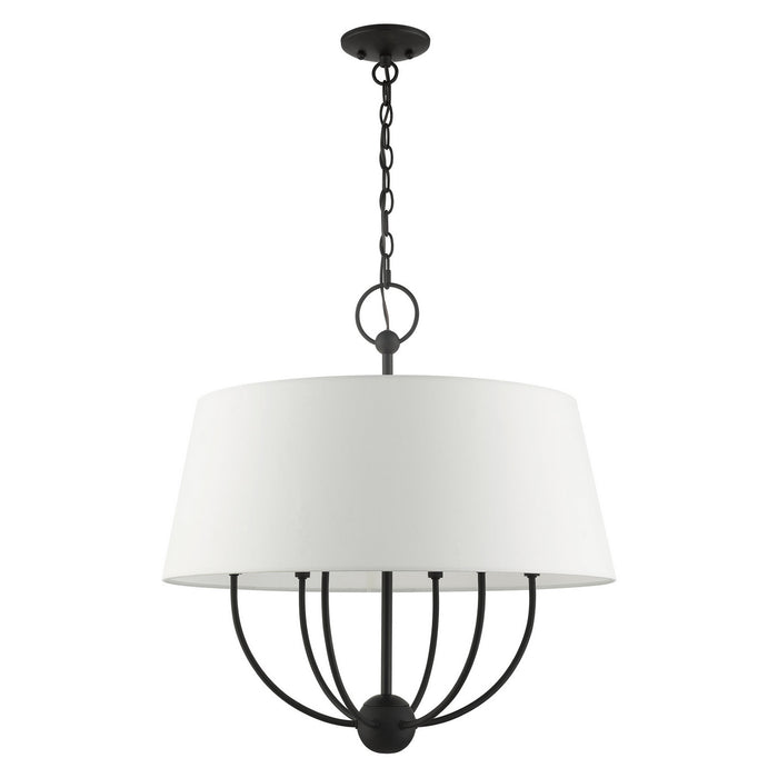 Six Light Chandelier from the Ridgecrest collection in Black finish