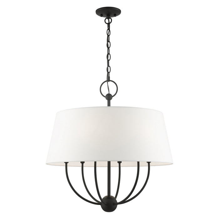 Six Light Chandelier from the Ridgecrest collection in Black finish