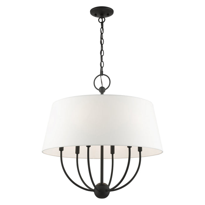 Six Light Chandelier from the Ridgecrest collection in Black finish