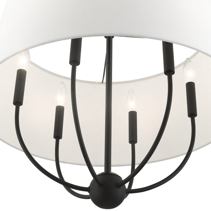 Six Light Chandelier from the Ridgecrest collection in Black finish