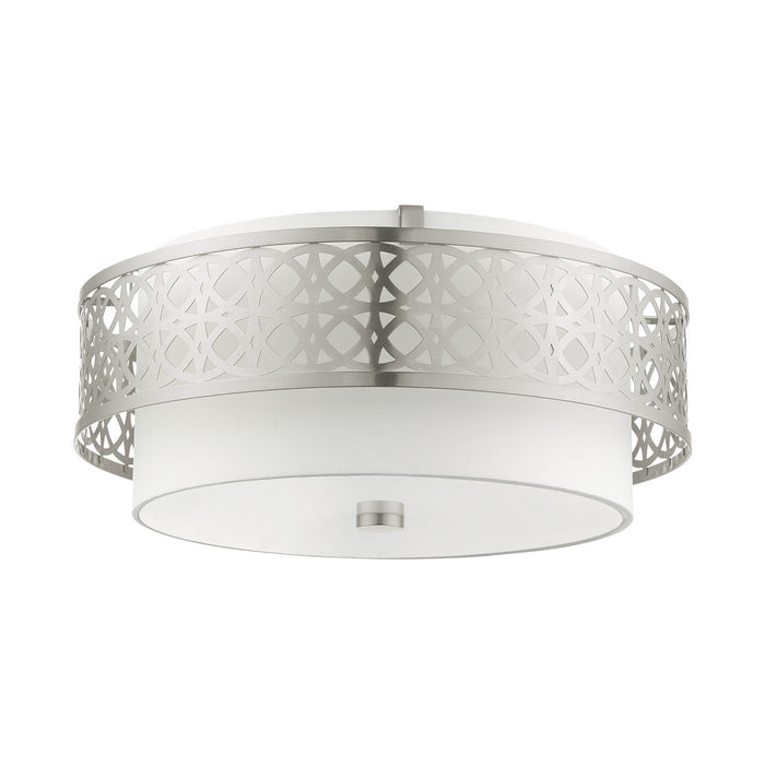 Four Light Semi Flush Mount from the Calinda collection in Brushed Nickel finish