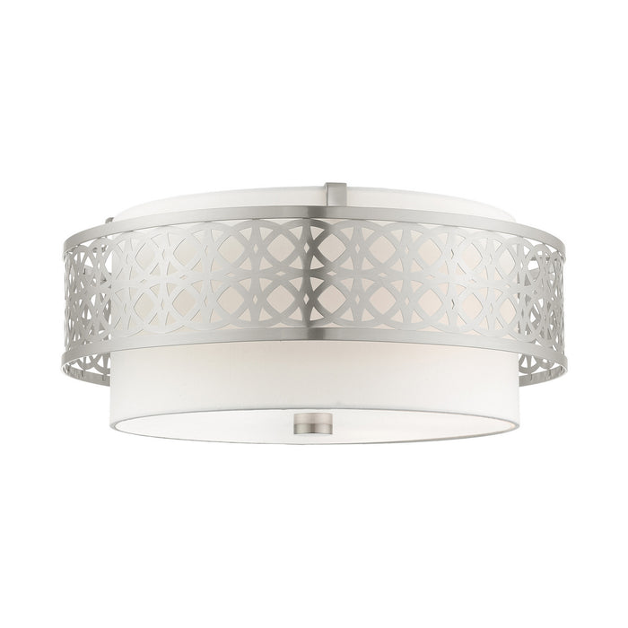 Four Light Semi Flush Mount from the Calinda collection in Brushed Nickel finish