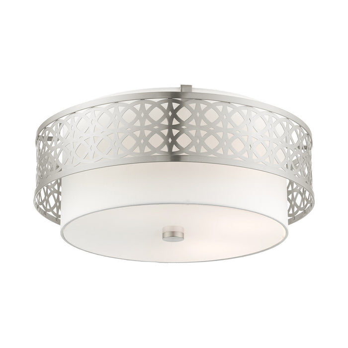 Four Light Semi Flush Mount from the Calinda collection in Brushed Nickel finish