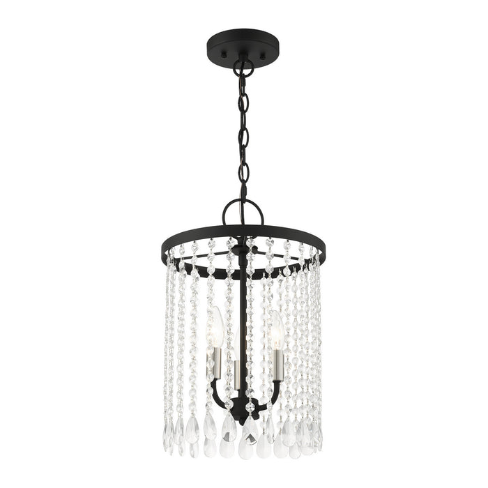 Three Light Chandelier from the Elizabeth collection in Black finish