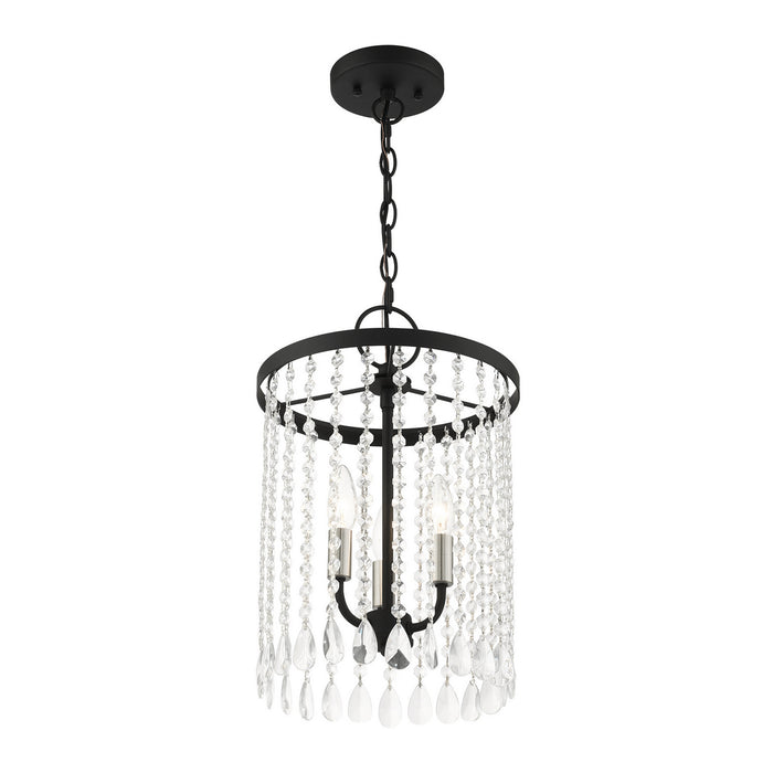 Three Light Chandelier from the Elizabeth collection in Black finish