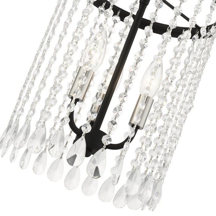 Three Light Chandelier from the Elizabeth collection in Black finish