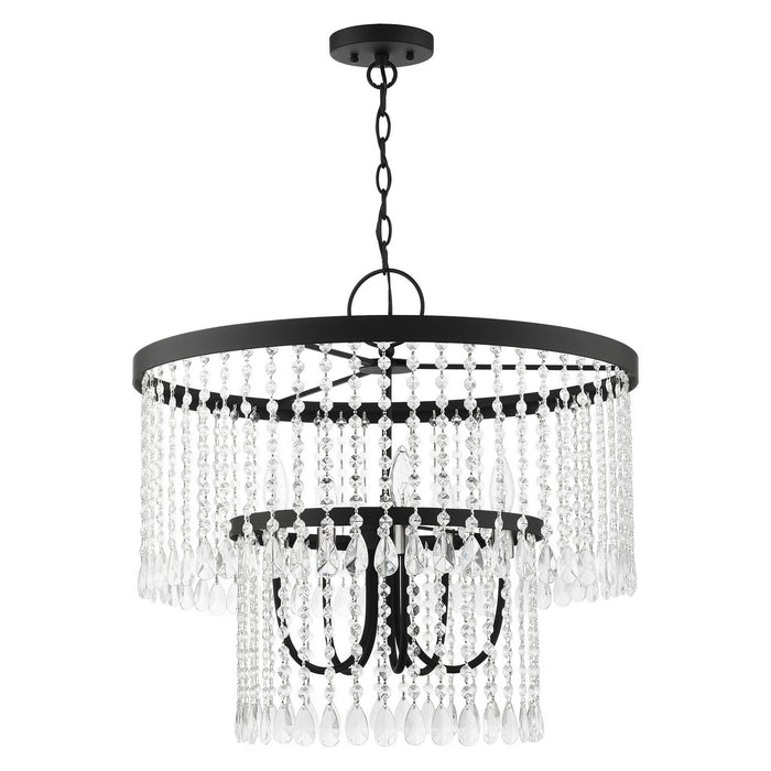 Five Light Chandelier from the Elizabeth collection in Black finish