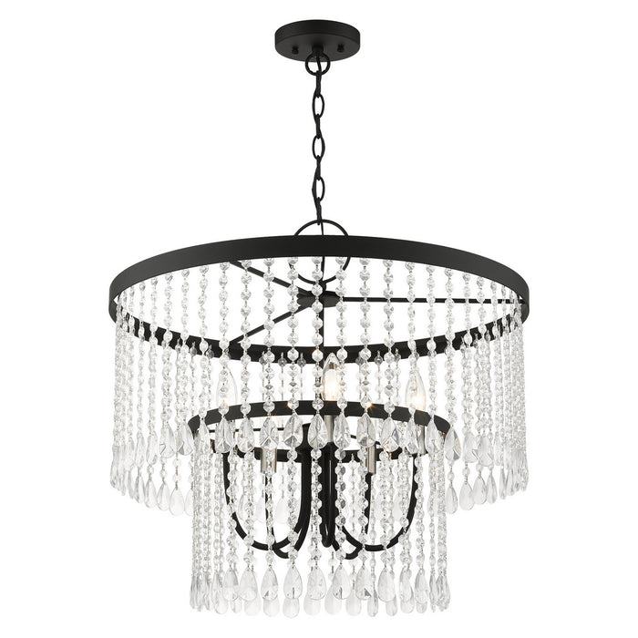 Five Light Chandelier from the Elizabeth collection in Black finish