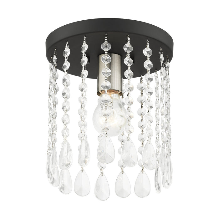 One Light Flush Mount from the Elizabeth collection in Black finish