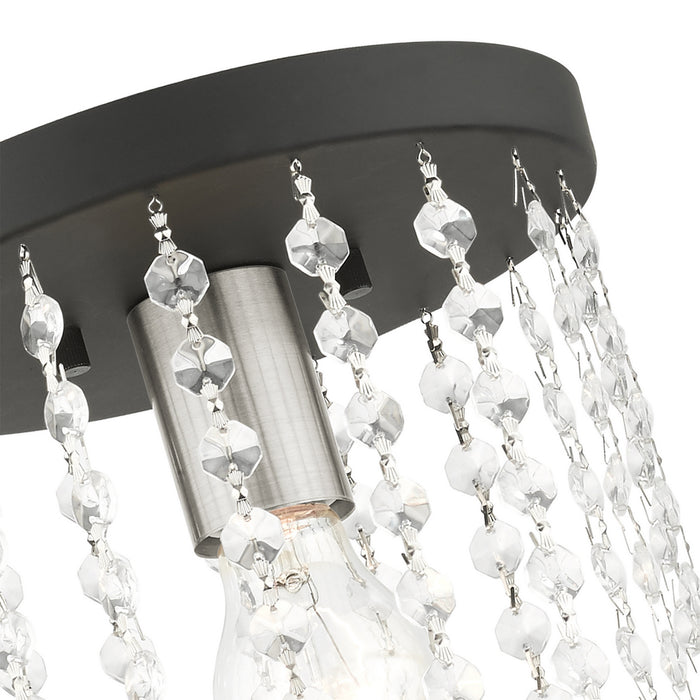 One Light Flush Mount from the Elizabeth collection in Black finish