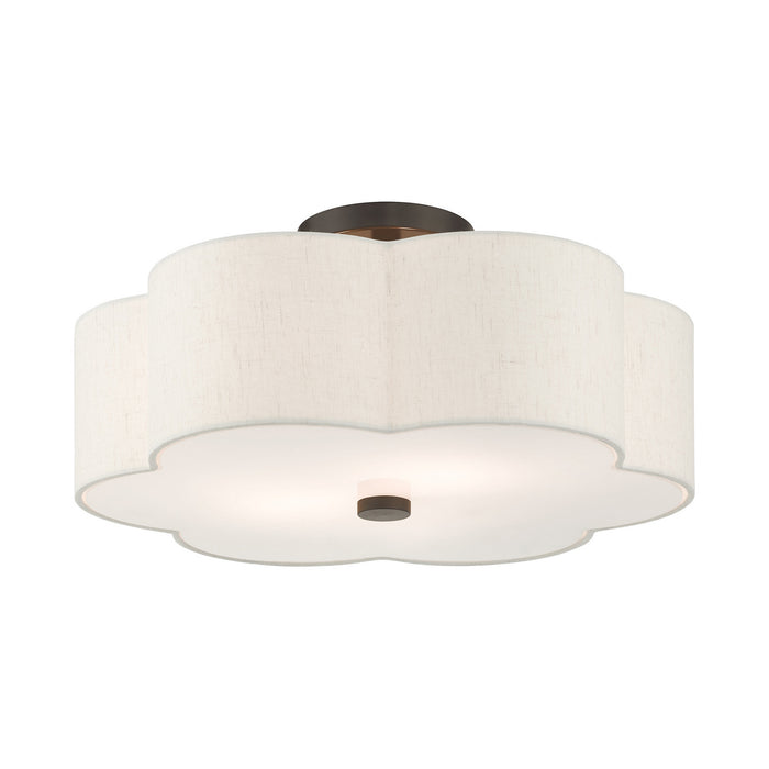 Three Light Semi Flush Mount from the Solstice collection in English Bronze finish